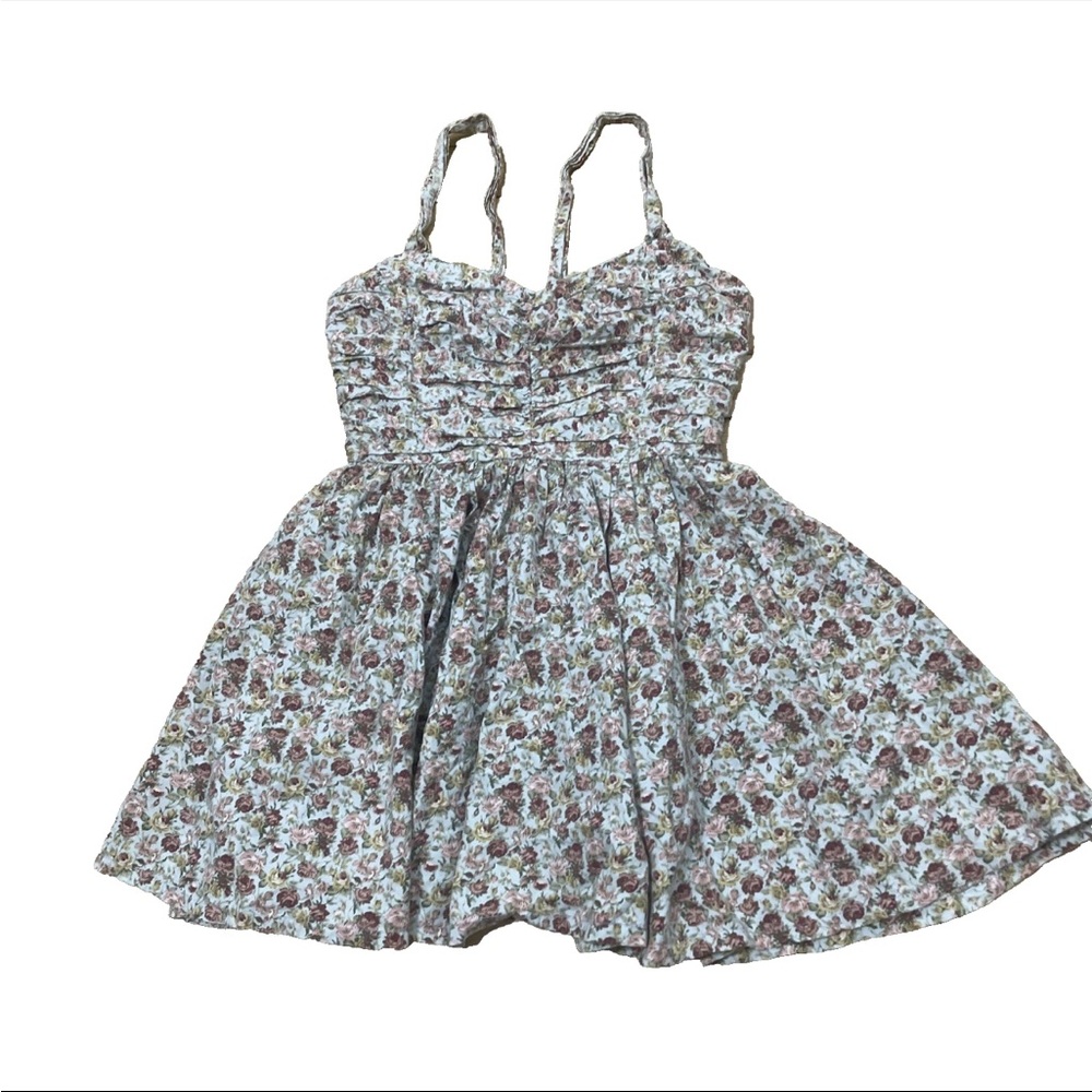 American Rag CIE Women's Mini Dress XS** Floral Coquette Blue Pink No Size Tag